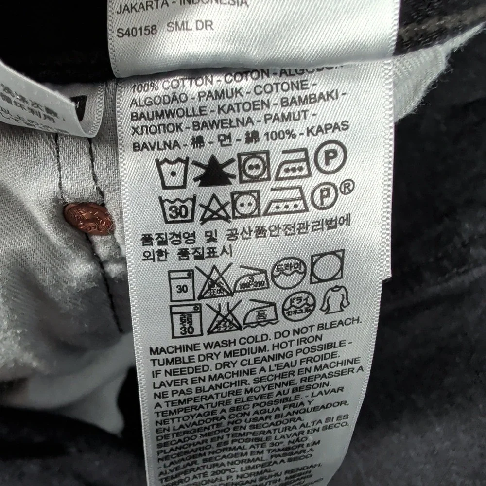 Levi's 501‎ Jeans Mens 50x30 Black Denim Button Fly Classic Original Fit